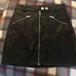 Faux leather skirt